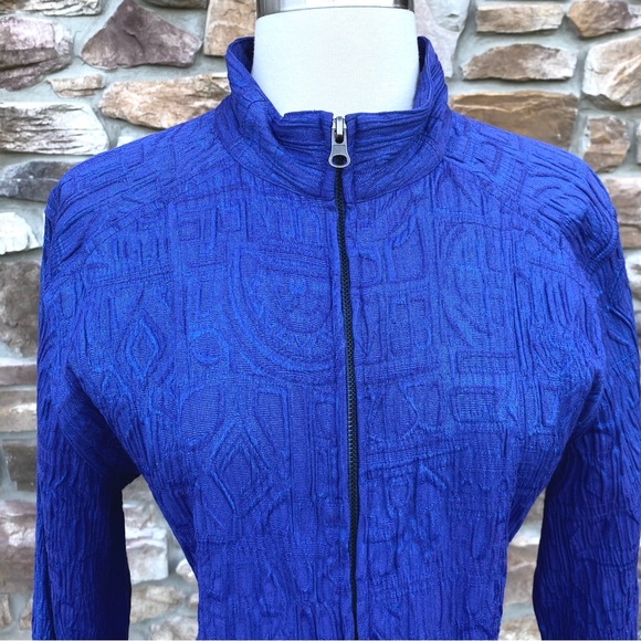Chico’s Long Sleeve Full Zip Up Lightweight Blue Jacket Size 3 - Picture 9 of 16